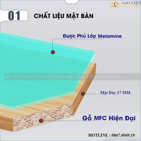 Bàn làm việc chân sắt có yếm BLV02