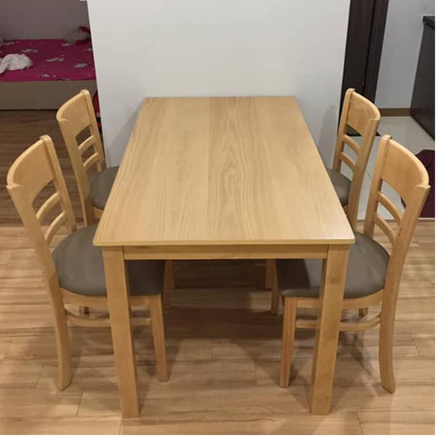 Bàn Ăn Cabin 4 Ghế Màu Tự Nhiên BA10