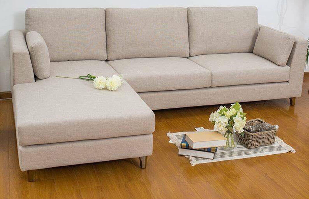 Bộ Sofa góc nỉ hiện đại màu ghi- FG36