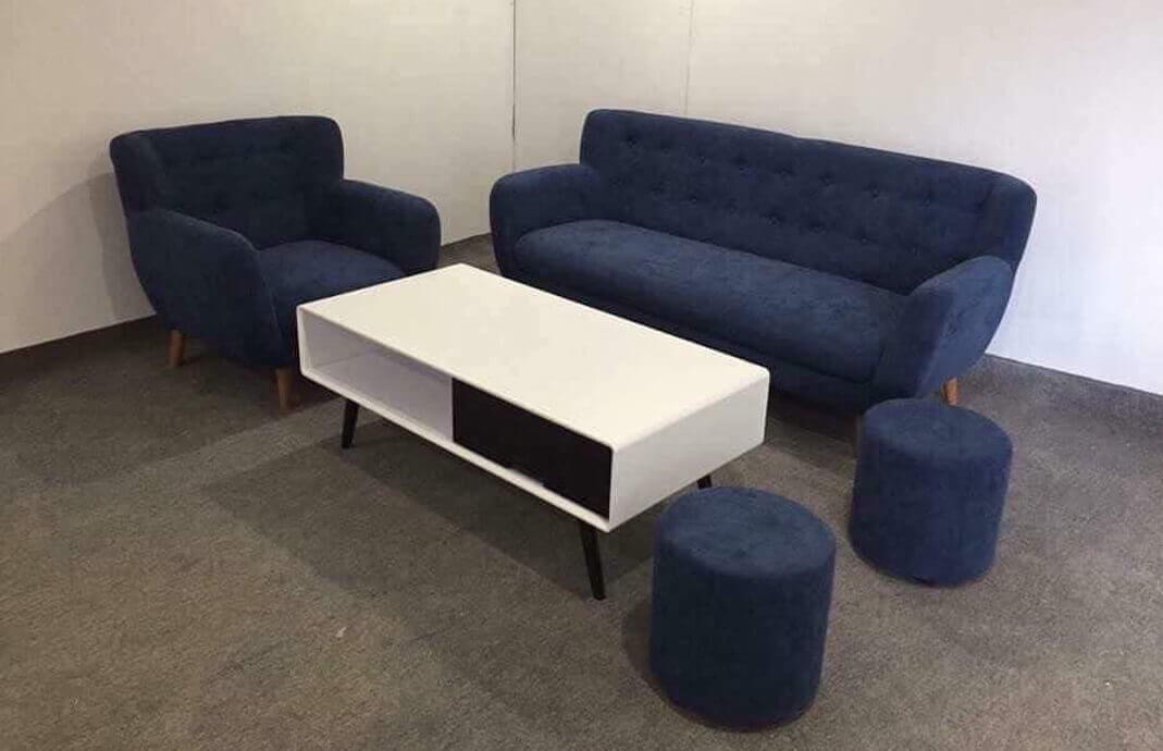 Ghế sofa văng nỉ màu xanh lục SF06 1m6