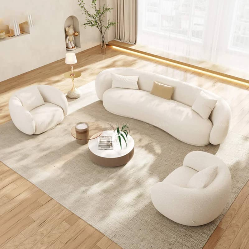 Bộ sofa cong nỉ lông cưu SFV16