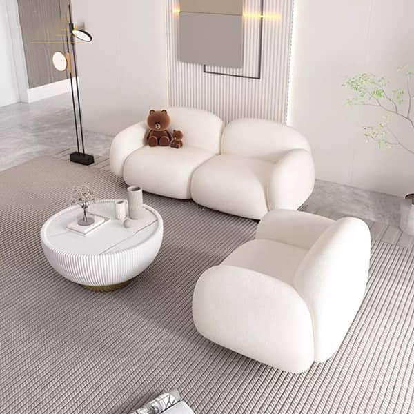 Bộ sofa mini nỉ lông cừu mềm mại SF09