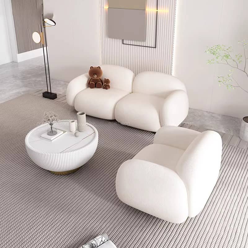 Bộ sofa mini nỉ lông cừu mềm mại SF09