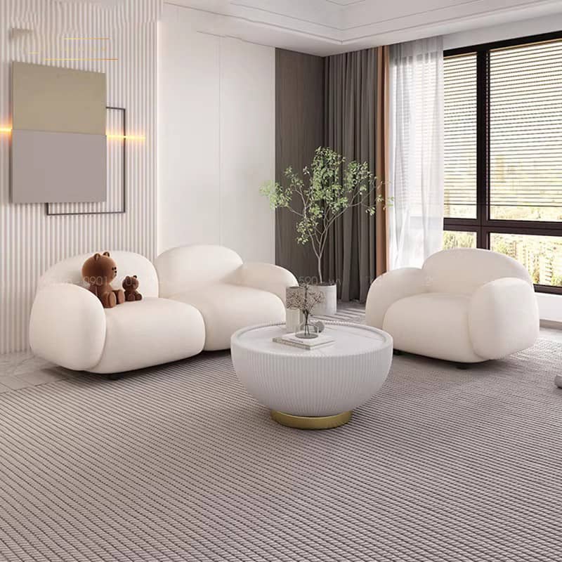 Bộ sofa mini nỉ lông cừu mềm mại SF09