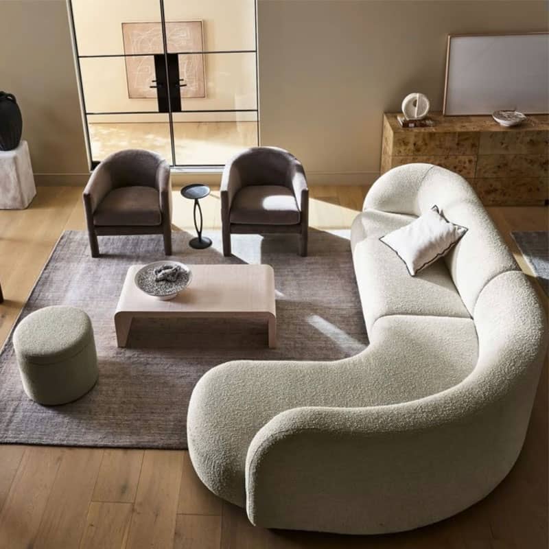 ghế sofa nỉ lông cừu