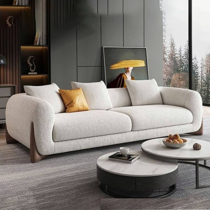 ghế sofa nỉ lông cừu