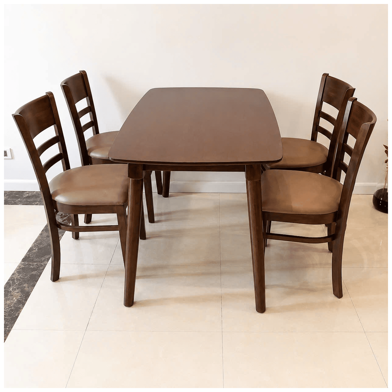 Bàn ăn cao su 1m2 4 ghế Cabin BA59