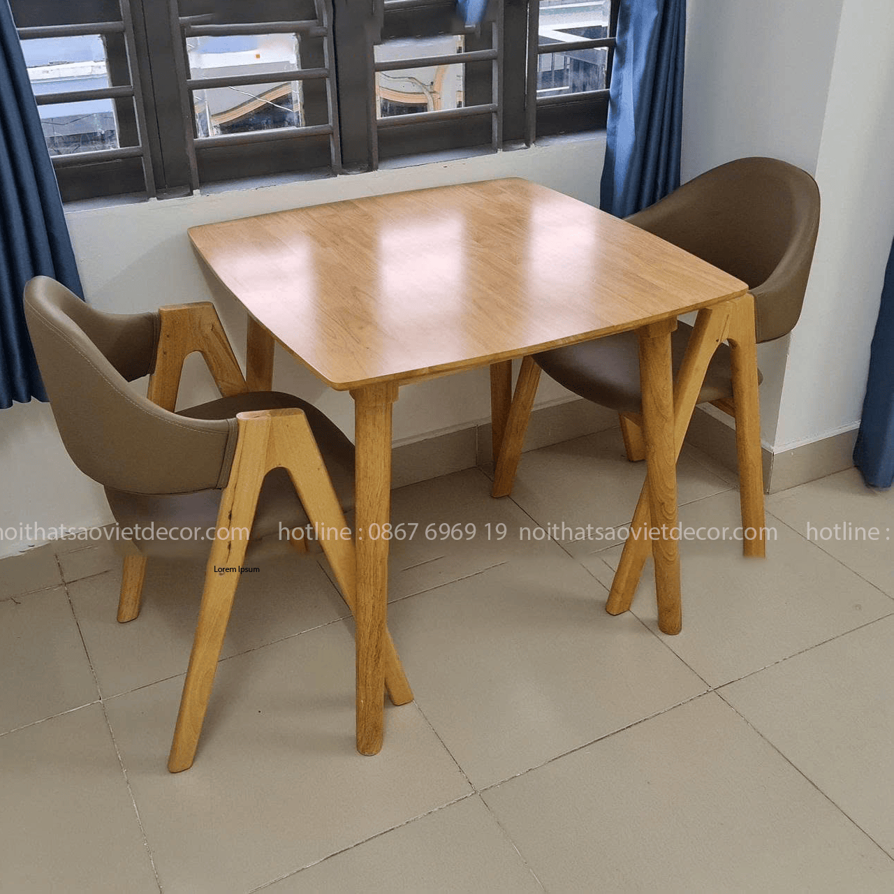 Bộ bàn ăn 2 ghế Chữ A BA56