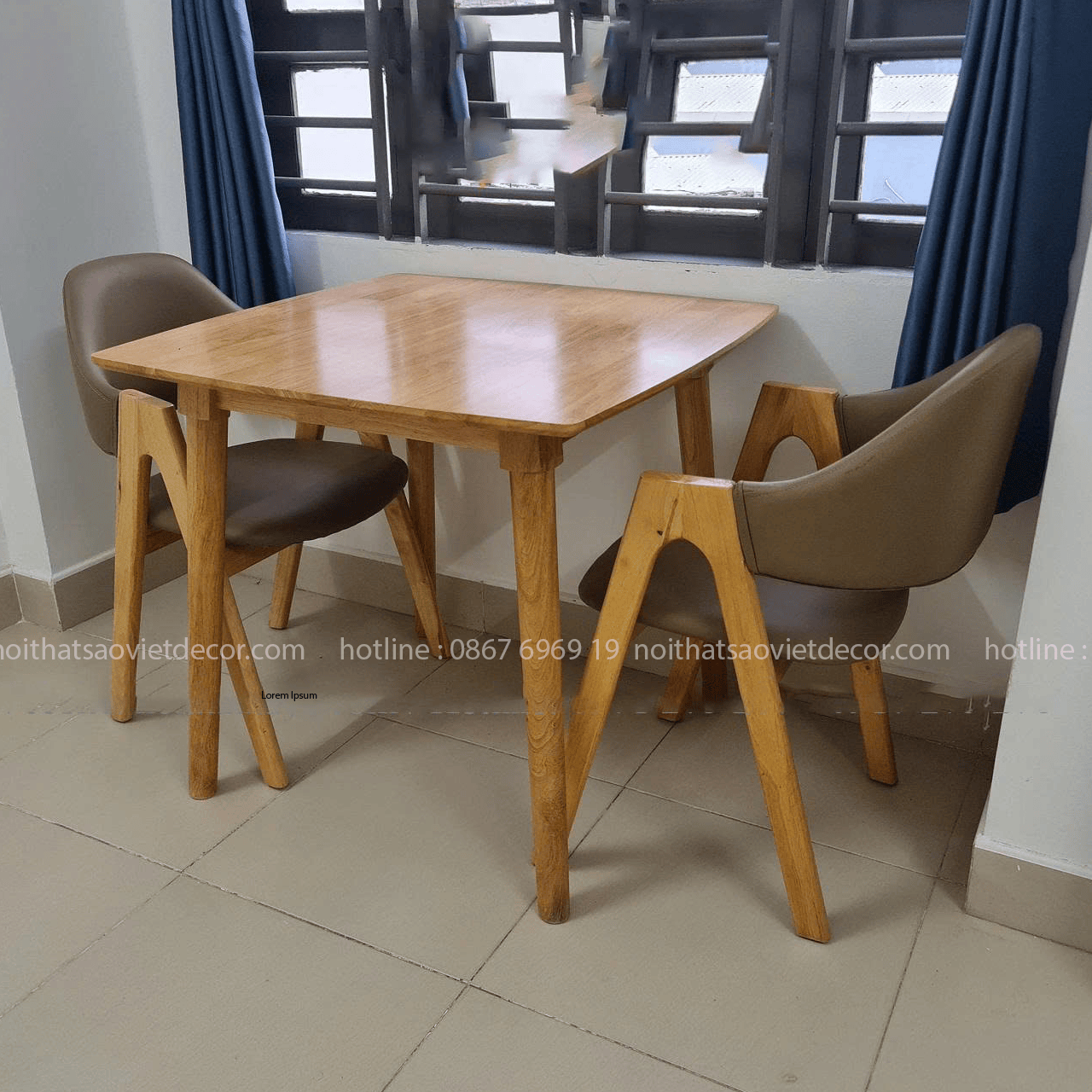 Bộ bàn ăn 2 ghế Chữ A BA56