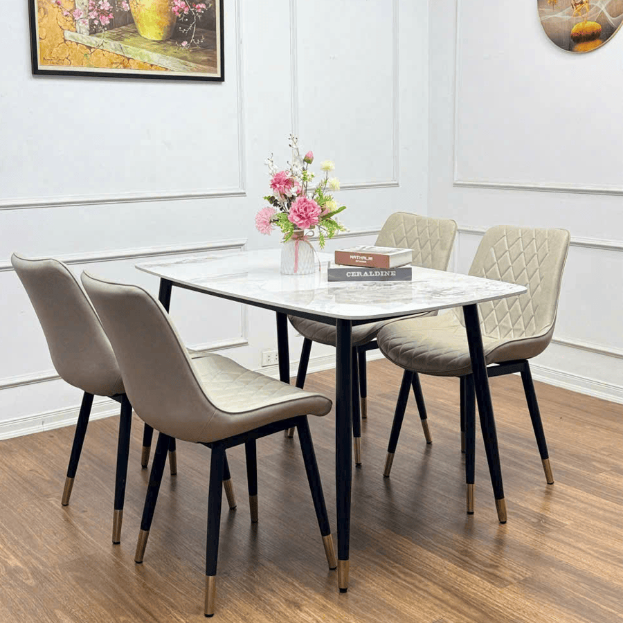 Bàn ăn nhập khẩu 1m2 4 ghế Loft Trám BA189 – Thiết kế hiện đại, sang trọng