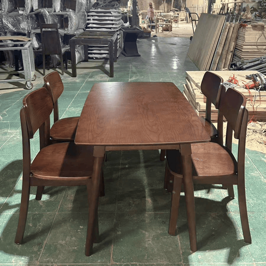 Bàn Ăn 1m4 4 Ghế Gỗ Tần Bì BA204 – Thiết Kế Hiện Đại, Sang Trọng