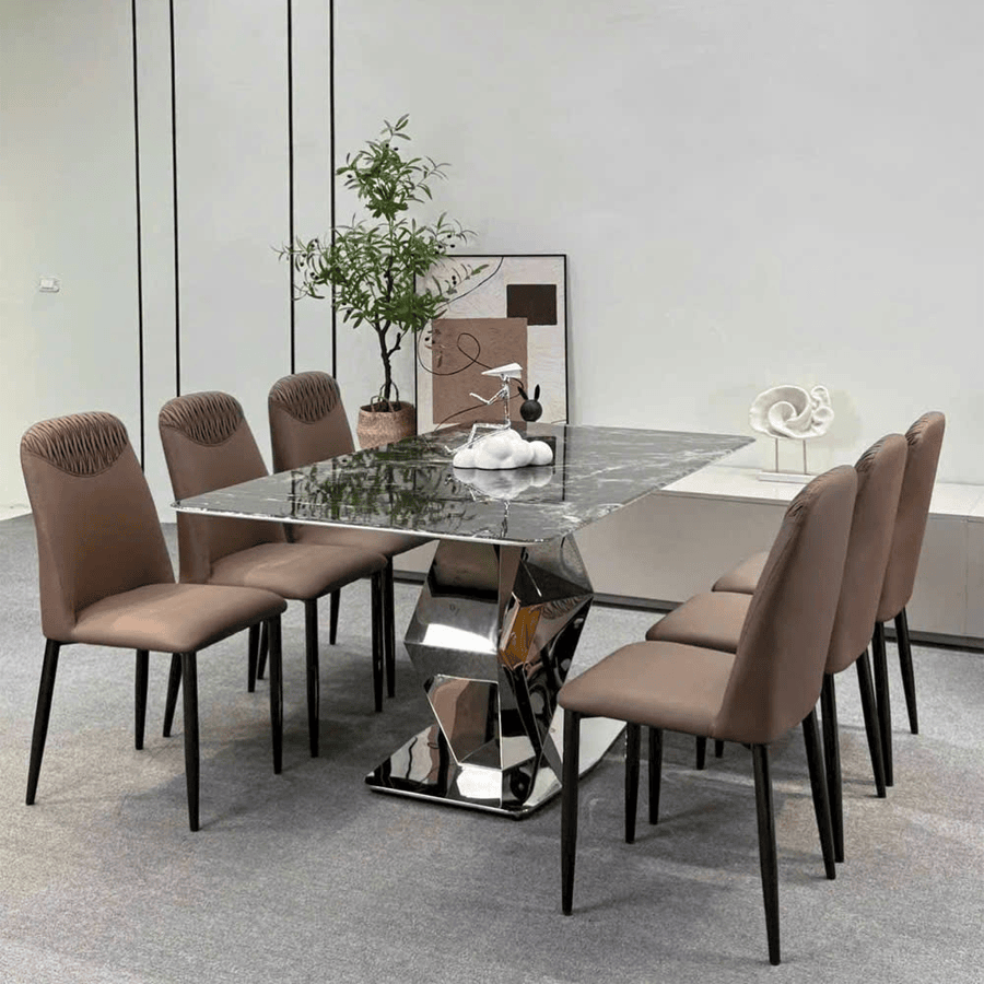 Bàn ăn 1m6 6 ghế 8845 BA187 – Thiết Kế Hiện Đại, Sang Trọng