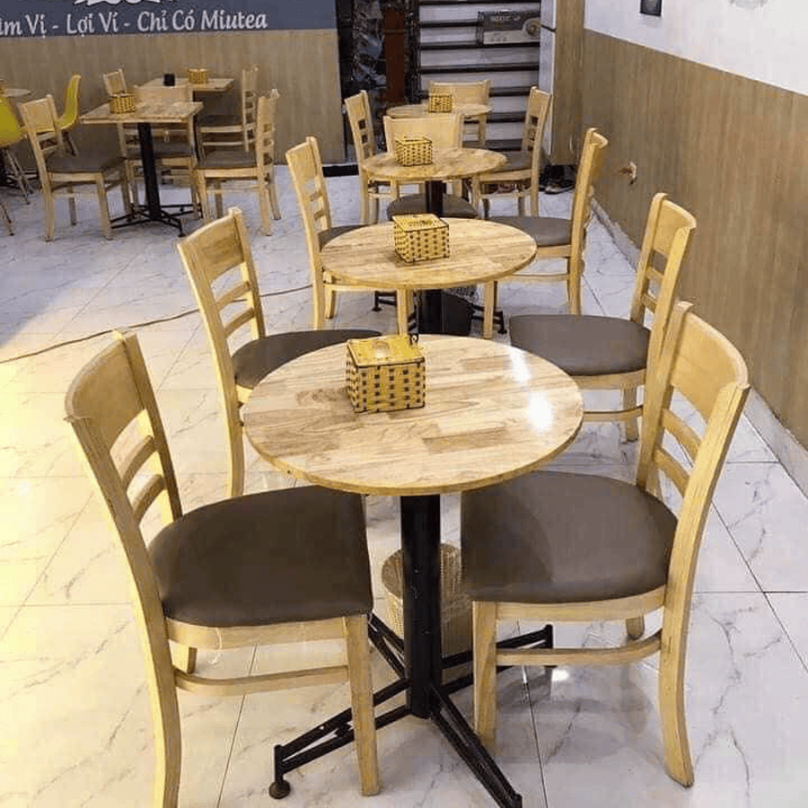 Bàn Ăn Tròn D60 2 Ghế Cabin BA211 – Nhỏ Gọn, Hiện Đại