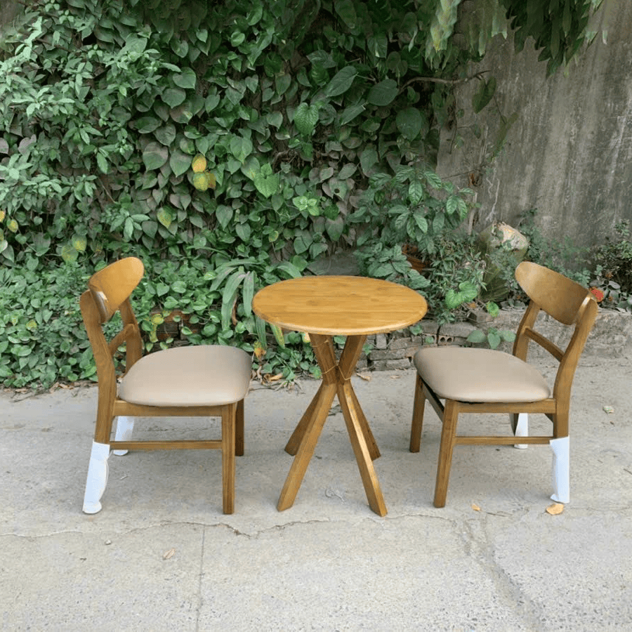 Bộ Bàn Ăn 2 Ghế BA213 – Bàn Tròn D60 Nhỏ Gọn, Hiện Đại